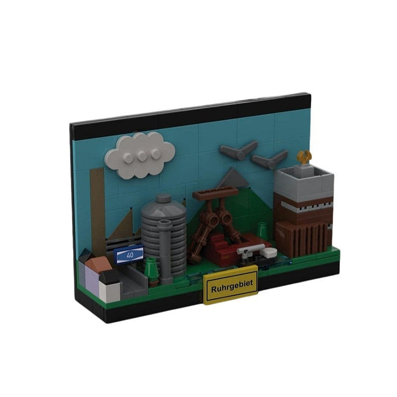 Ruhr Valley Industrial Postcard MOC Architecture Building Kit - 3