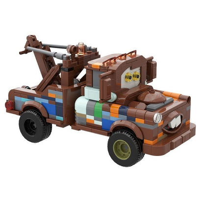 Rusty Vintage Tow Truck MOC Building Kit | Cartoon Recovery Vehicle Model - 4