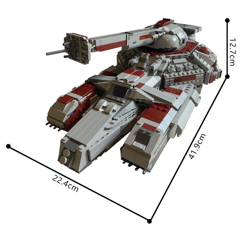 RX-200 Heavy Stun Tank MOC Building Kit | Futuristic Armored Vehicle - 4