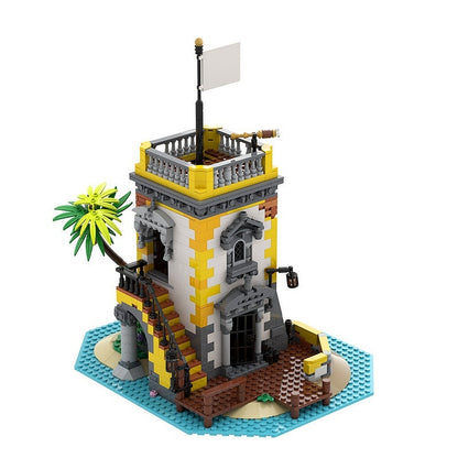 Sabre Island Pirate Fortress MOC Building Kit | Custom Fort Diorama - 1