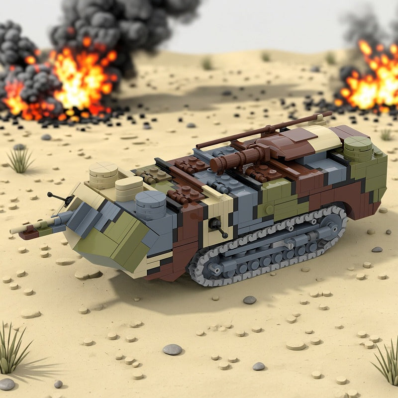 Saint-Chamond WWI French Tank MOC Building Kit - 2