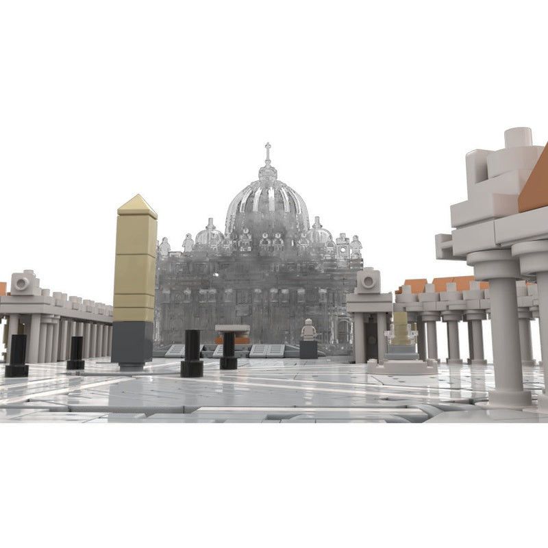 Saint Peter's Square MOC 1:800 Scale Historic Architecture Building Kit - 4