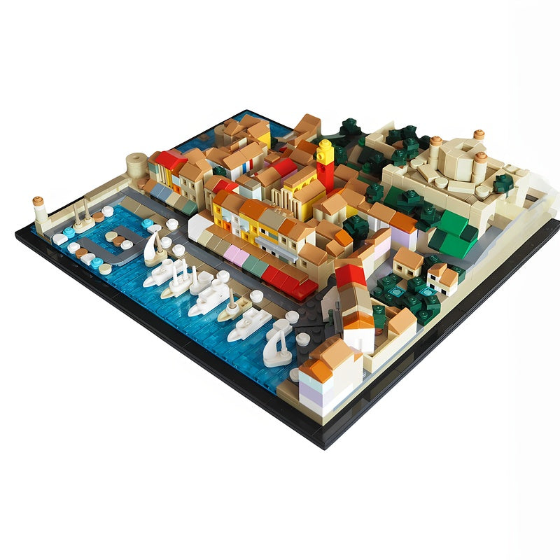 Saint-Tropez French Riviera Harbor Diorama MOC Building Kit - 1