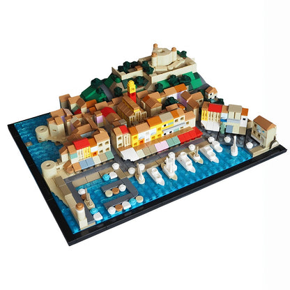 Saint-Tropez French Riviera Harbor Diorama MOC Building Kit - 3