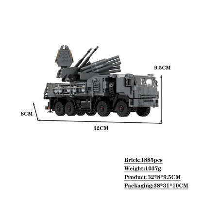 SAM-22 Air Defense Missile Vehicle MOC Building Kit | Military Vehicle Model - 3
