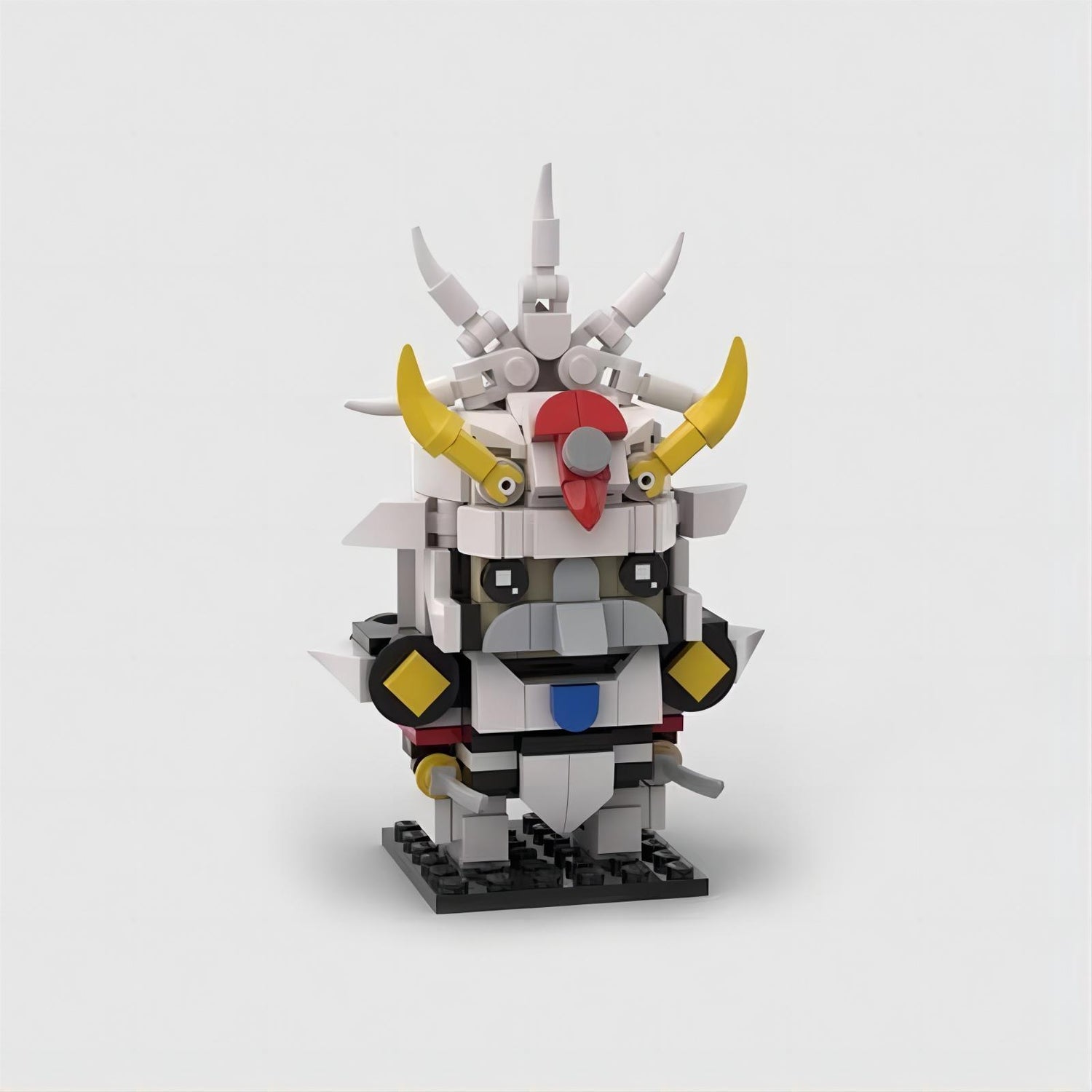 samurai bianco brickheadz building set | 5 samurai | moc-66328 - 2