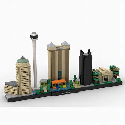 San Antonio Skyline Building Kit | LEGO-Compatible MOC - 1