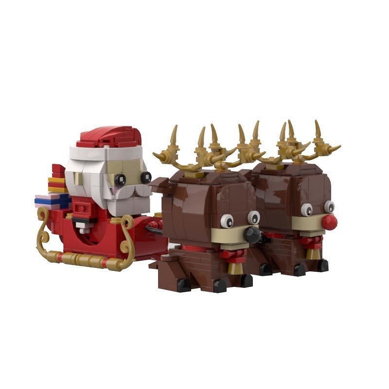 Santa Claus And Elk Cube Character MOC Building Kit | Christmas Figure - 3