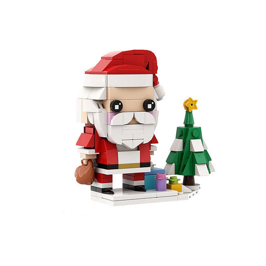 Santa Claus Cube Character MOC Building Kit | Christmas Display Figure - 1