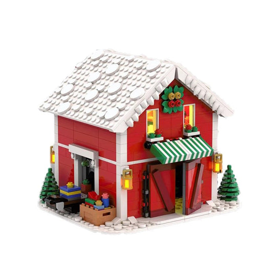Santa's Workshop Building Kit | Christmas Winter Village | LEGO-Compatible MOC - 1