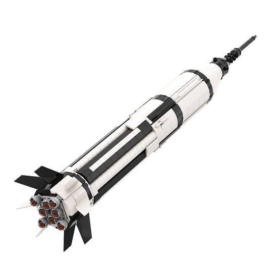 Saturn 1B Booster Building Kit | 1/110 Scale | LEGO-Compatible MOC - 1