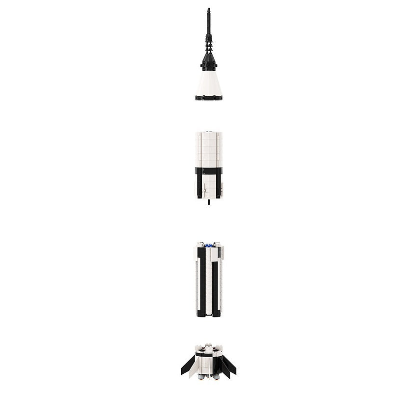Saturn 1B Booster MOC Building Kit | 1/110 Scale Historic Space Rocket Model - 3