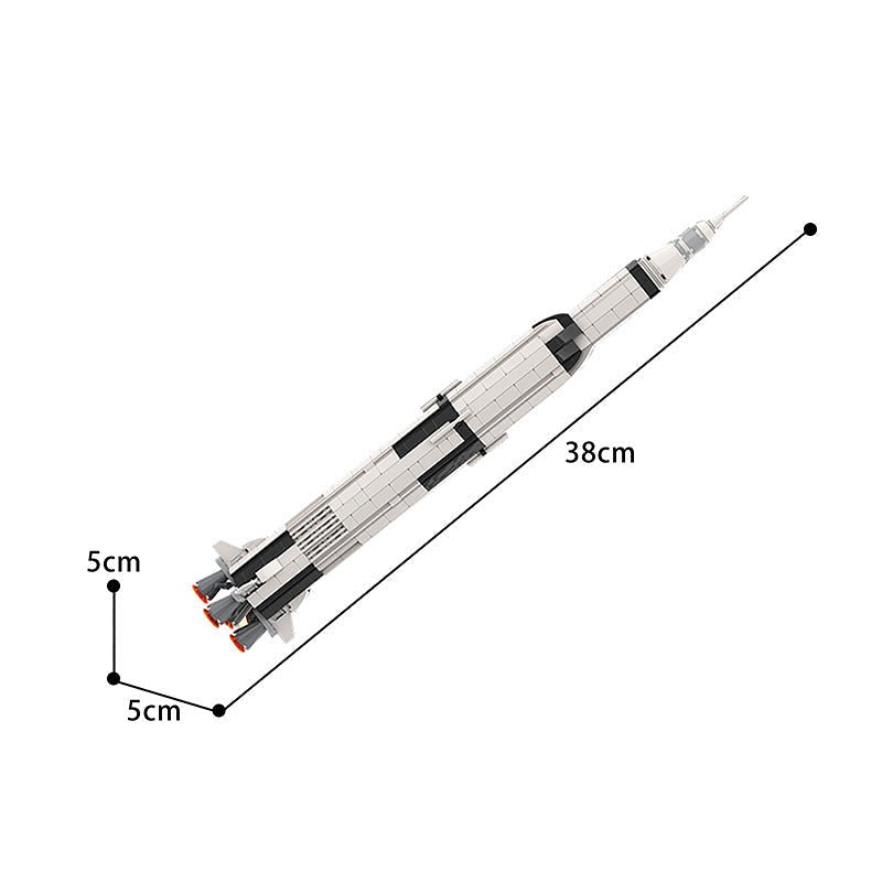 Saturn V Rocket MOC Building Kit | 1:250 Scale Space Model - 3