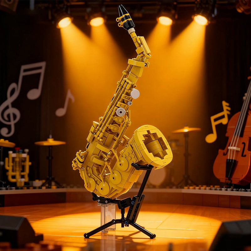 Saxophone MOC Building Kit | Detailed Musical Instrument Display Model - 2