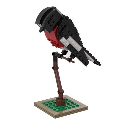 Scarlet Robin Bird Building Kit | LEGO-Compatible MOC - 3