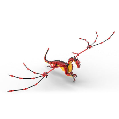 Scarlet Sky Dragon MOC Building Kit | Legendary Winged Beast Figure - 2