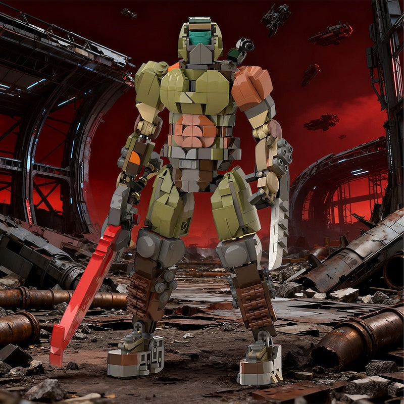 Sci-Fi Armored Slayer MOC Character Figure Building Kit - 2