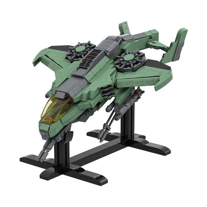 Sci-Fi AV-22 Sparrowhawk Gunship Building Kit | LEGO-Compatible MOC - 4