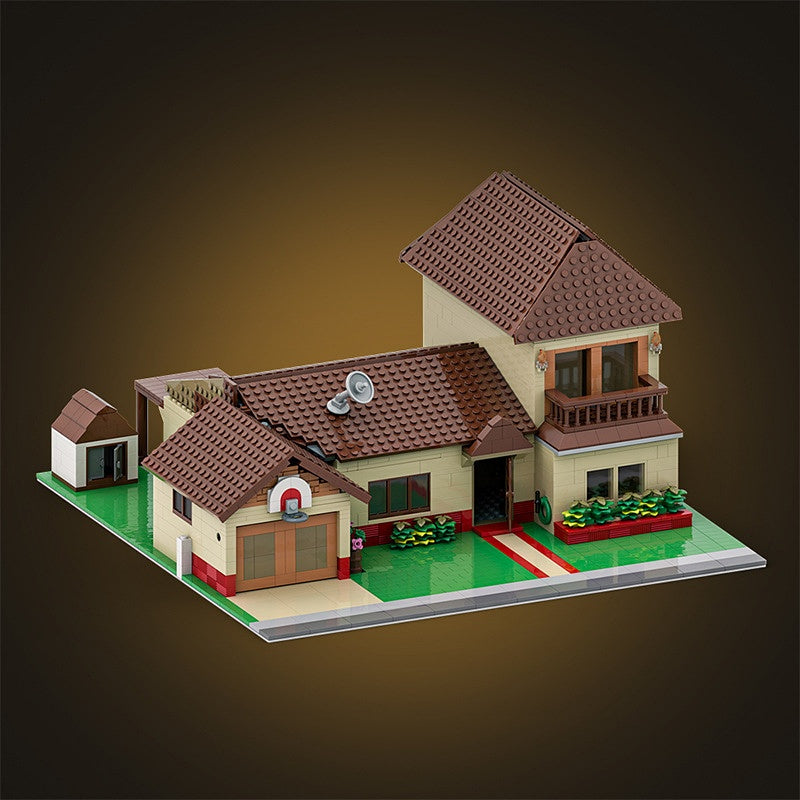 Sci-Fi Cartoon Suburban Family House Building Kit | LEGO-Compatible MOC - 1