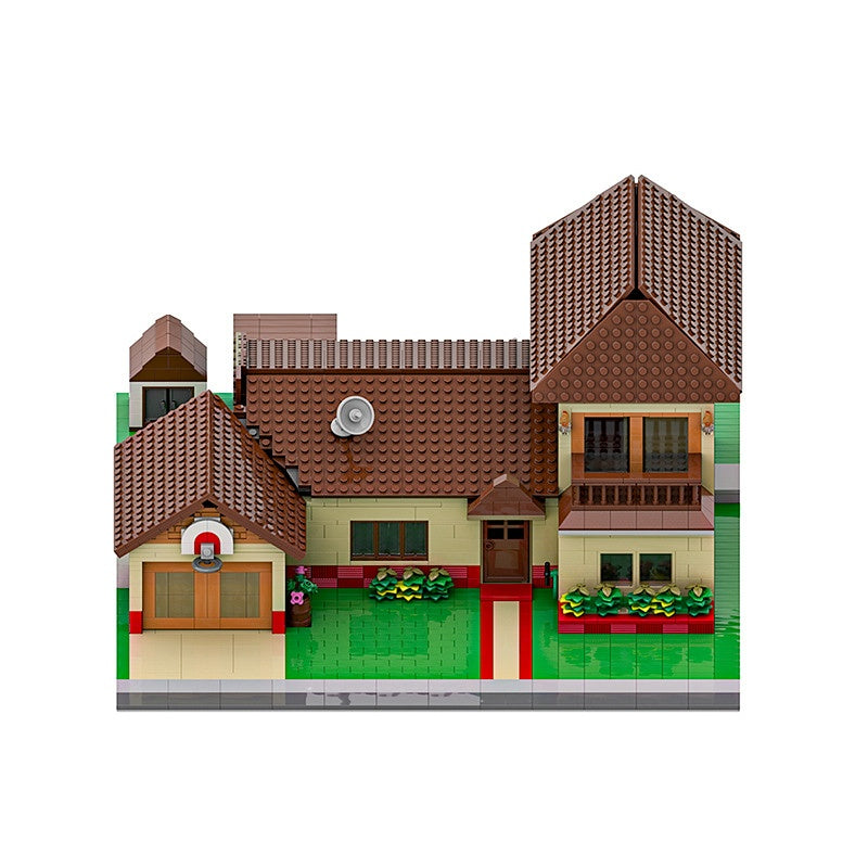 Sci-Fi Cartoon Suburban Family House Building Kit | LEGO-Compatible MOC - 2