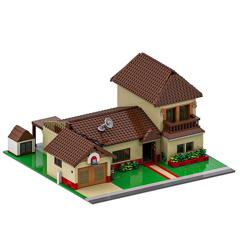 Sci-Fi Cartoon Suburban Family House Building Kit | LEGO-Compatible MOC - 4