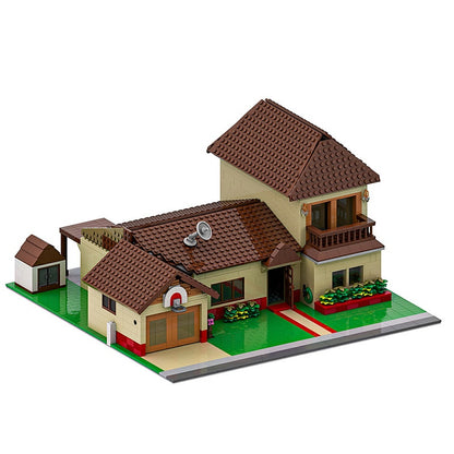 Sci-Fi Cartoon Suburban Family House Building Kit | LEGO-Compatible MOC - 4