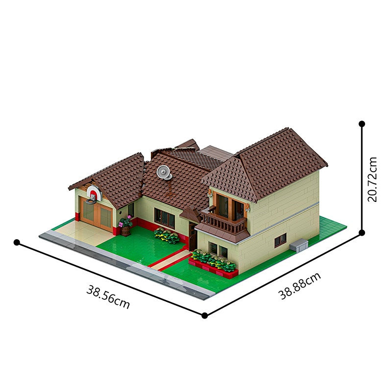 Sci-Fi Cartoon Suburban Family House Building Kit | LEGO-Compatible MOC - 5