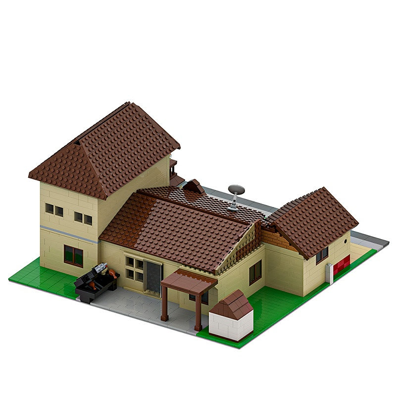 Sci-Fi Cartoon Suburban Family House Building Kit | LEGO-Compatible MOC - 6