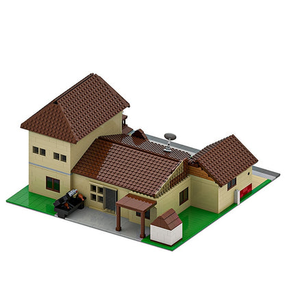 Sci-Fi Cartoon Suburban Family House Building Kit | LEGO-Compatible MOC - 6