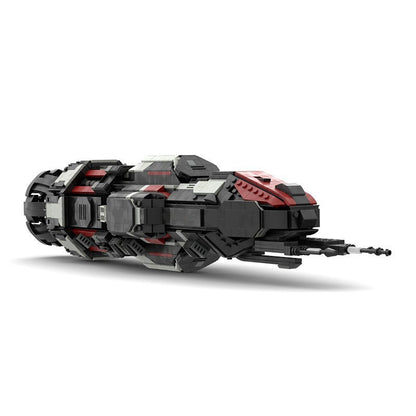 Sci-Fi Corvette Class Starship Mid-Scale Space Gunship Building Kit | LEGO-Compatible MOC - 1