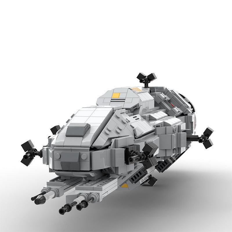 Sci-Fi Corvette Space Gunship Building Kit | Mid Scale LEGO-Compatible MOC - 2