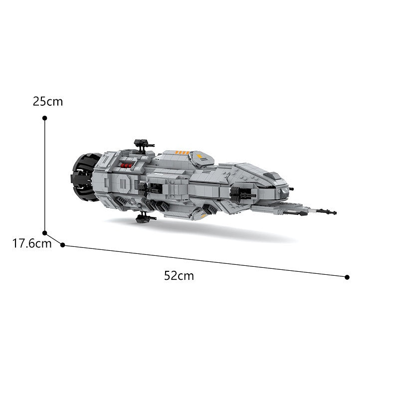 Sci-Fi Corvette Space Gunship Building Kit | Mid Scale LEGO-Compatible MOC - 4