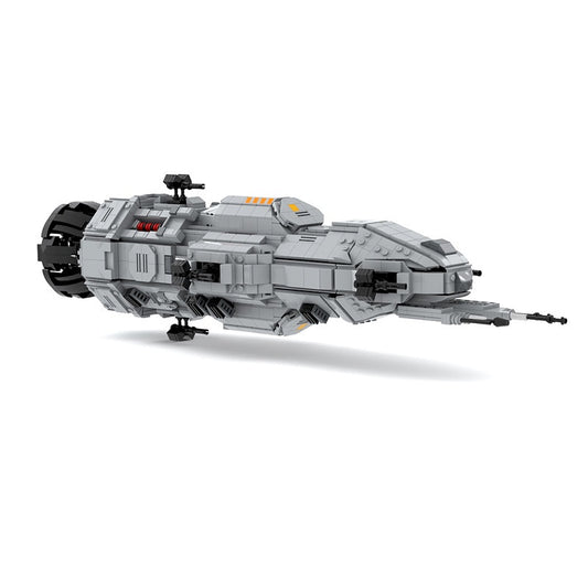 Sci-Fi Corvette Space Gunship Building Kit | Mid Scale LEGO-Compatible MOC - 5