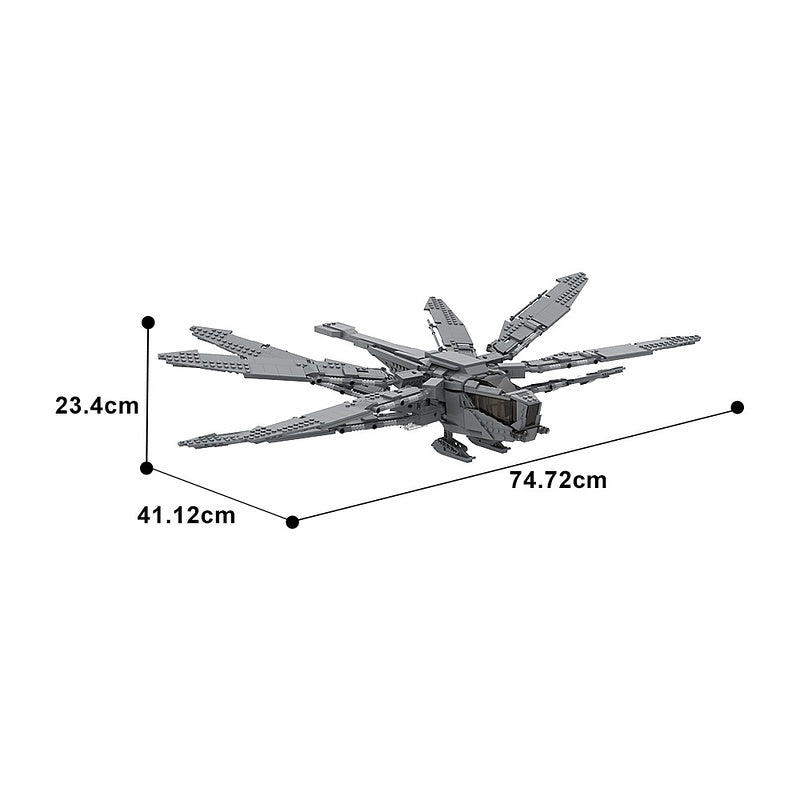Sci-Fi Desert Ornithopter Building Kit | LEGO-Compatible MOC - 1