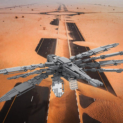 Sci-Fi Desert Ornithopter MOC Building Kit | Futuristic Aircraft Model - 4