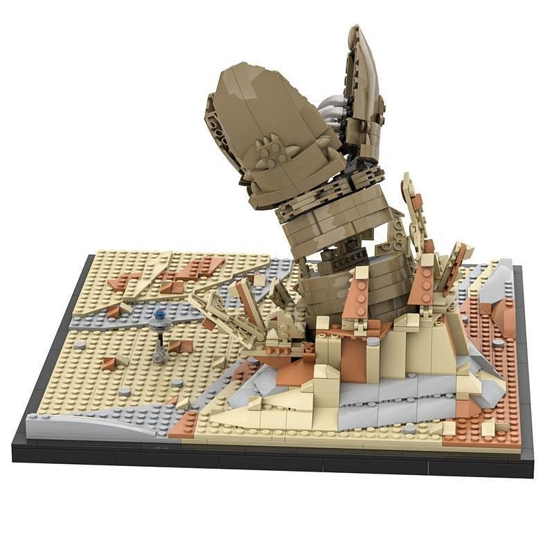 Sci-Fi Desert Sandworm Diorama MOC Building Kit - 3