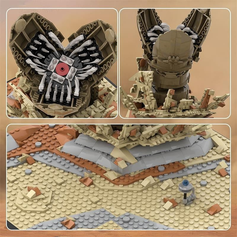 Sci-Fi Desert Sandworm Diorama MOC Building Kit - 5