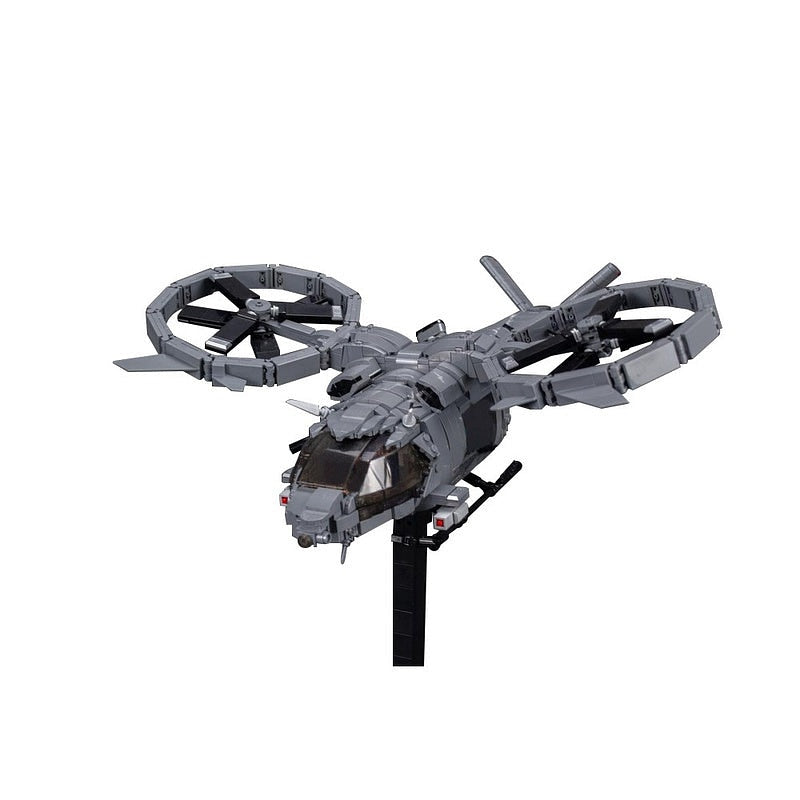 Sci-Fi Dual Rotor Transport Helicopter SA-2 MOC Building Kit - 1