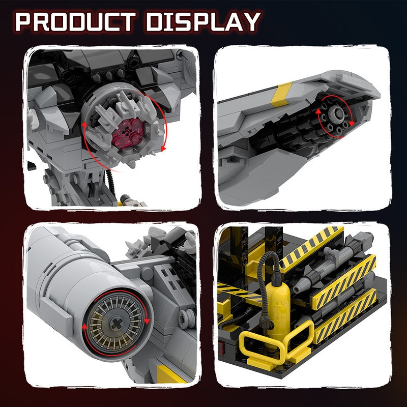 Sci-Fi Eagle Air Support Fighter Building Kit | Compatible MOC - 3