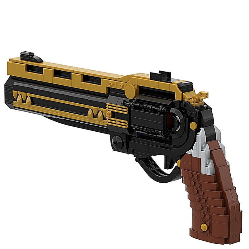 Sci-Fi Exotic Hand Cannon MOC | 1:1 Scale Mechanical Revolver Building Kit - 1