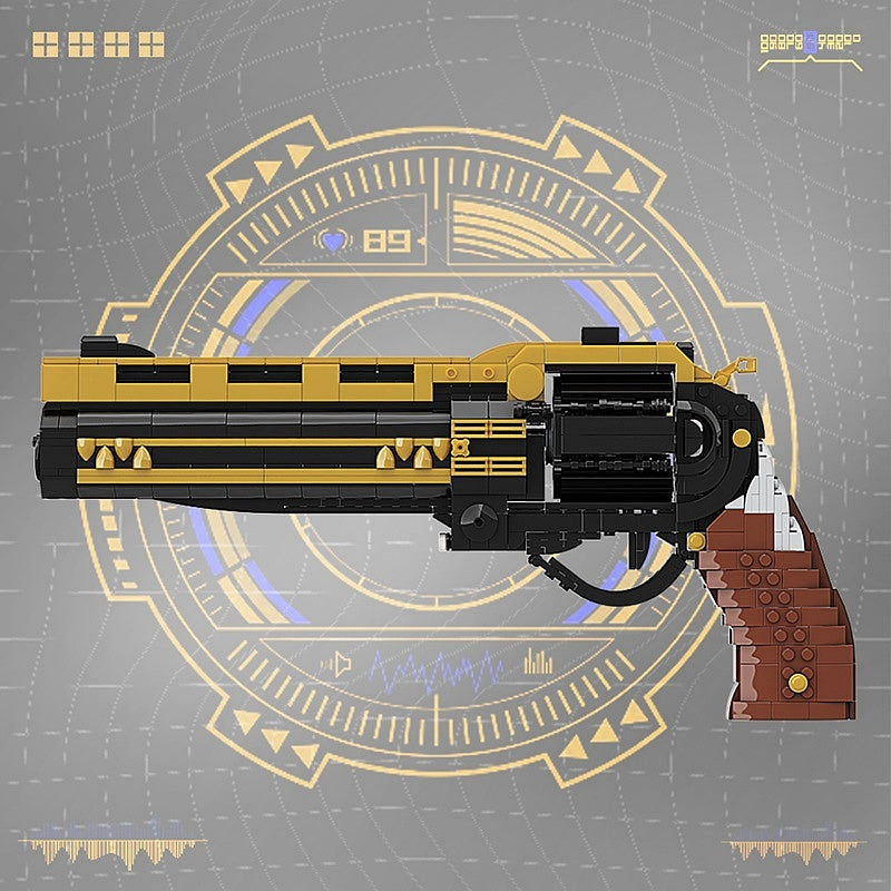 Sci-Fi Exotic Hand Cannon MOC | 1:1 Scale Mechanical Revolver Building Kit - 2