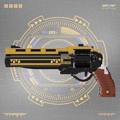 Sci-Fi Exotic Hand Cannon MOC | 1:1 Scale Mechanical Revolver Building Kit - 2