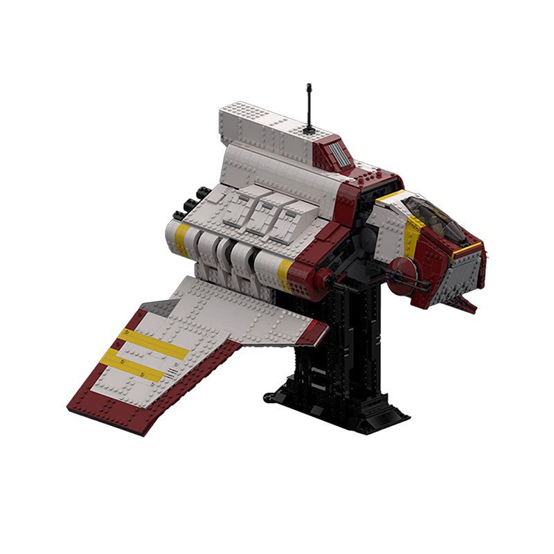 Sci-Fi Galactic Attack Shuttle Space Transport Building Kit | LEGO-Compatible MOC - 3