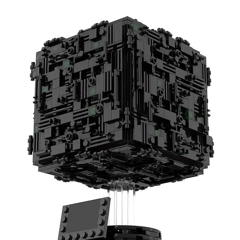 Sci-Fi Galactic Cyber Cube MOC Building Kit | Futuristic Display Model - 3