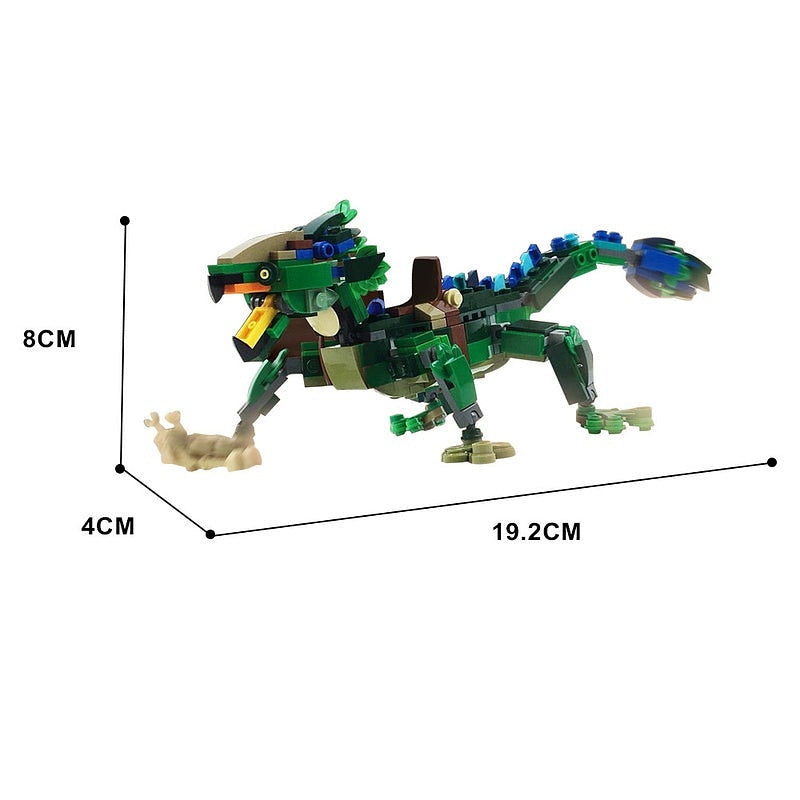 Sci-Fi Galactic Lizard Mount MOC Building Kit | Alien Creature Model - 3