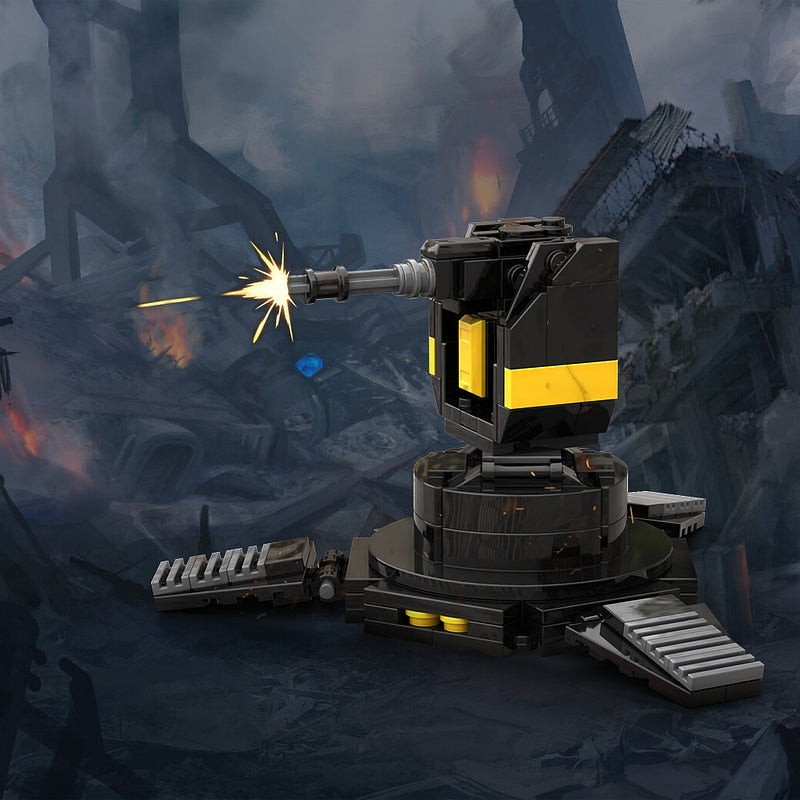 Sci-Fi Gatling Sentry Turret MOC Building Kit | Futuristic Defense Model - 2
