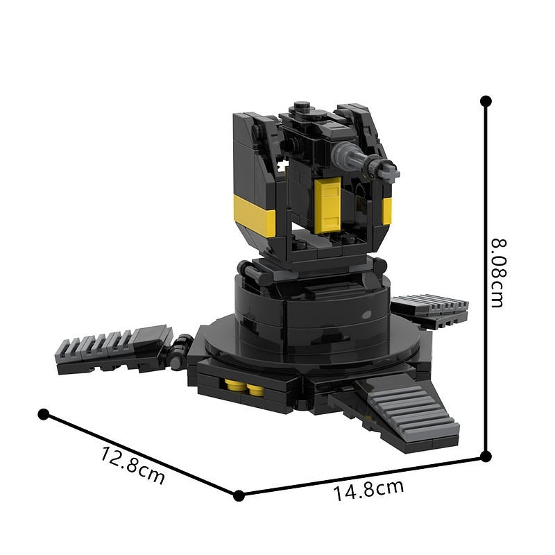 Sci-Fi Gatling Sentry Turret MOC Building Kit | Futuristic Defense Model - 4