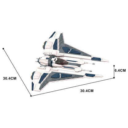 Sci-Fi Gauntlet Starfighter MOC Spacecraft Building Kit | Futuristic Fighter - 4