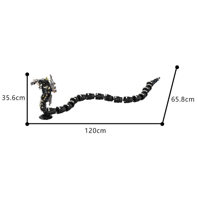Sci-Fi Giant Cobra Mecha Slithering Serpent Building Kit | LEGO-Compatible MOC - 4