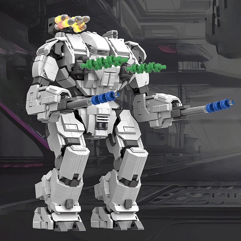 Sci-Fi Heavy Combat Mech Battle Robot Building Kit | LEGO-Compatible MOC - 2